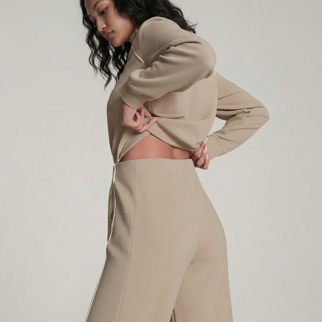 Long Sleeve Everyday Cozy Half-Zip Jumpsuit