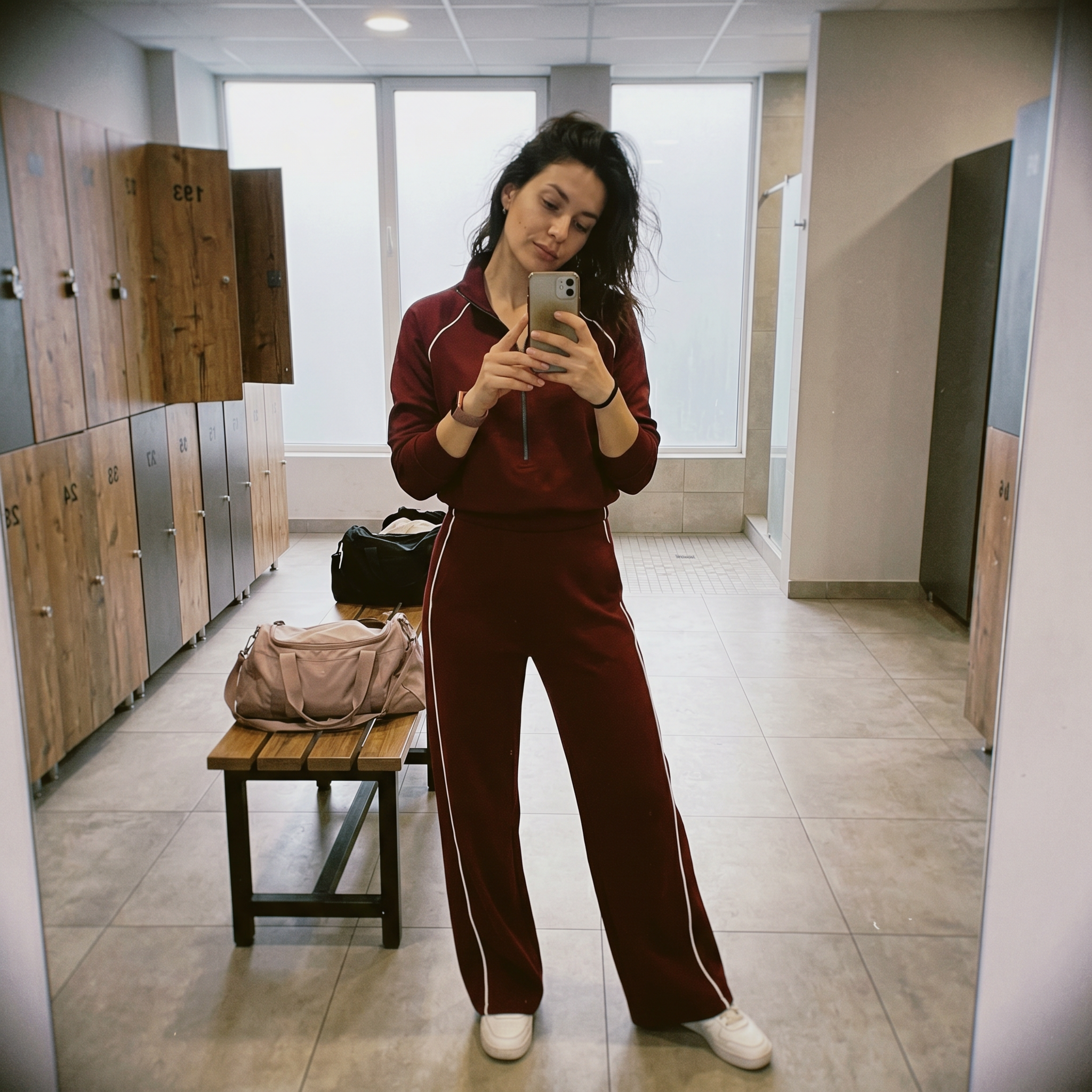 Long Sleeve Everyday Cozy Half-Zip Jumpsuit